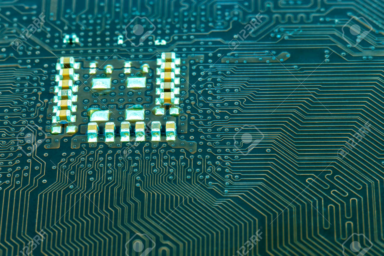 クローズ アップ画像 コンピューターから電気回路マザー ボード の写真素材 画像素材 Image