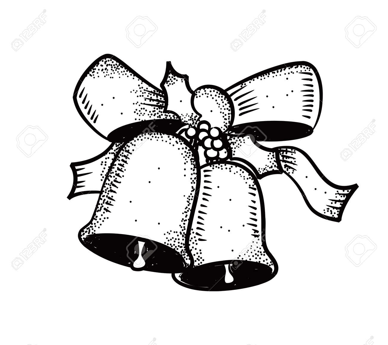 弓でクリスマス ベルのイラスト素材 ベクタ Image 14654696