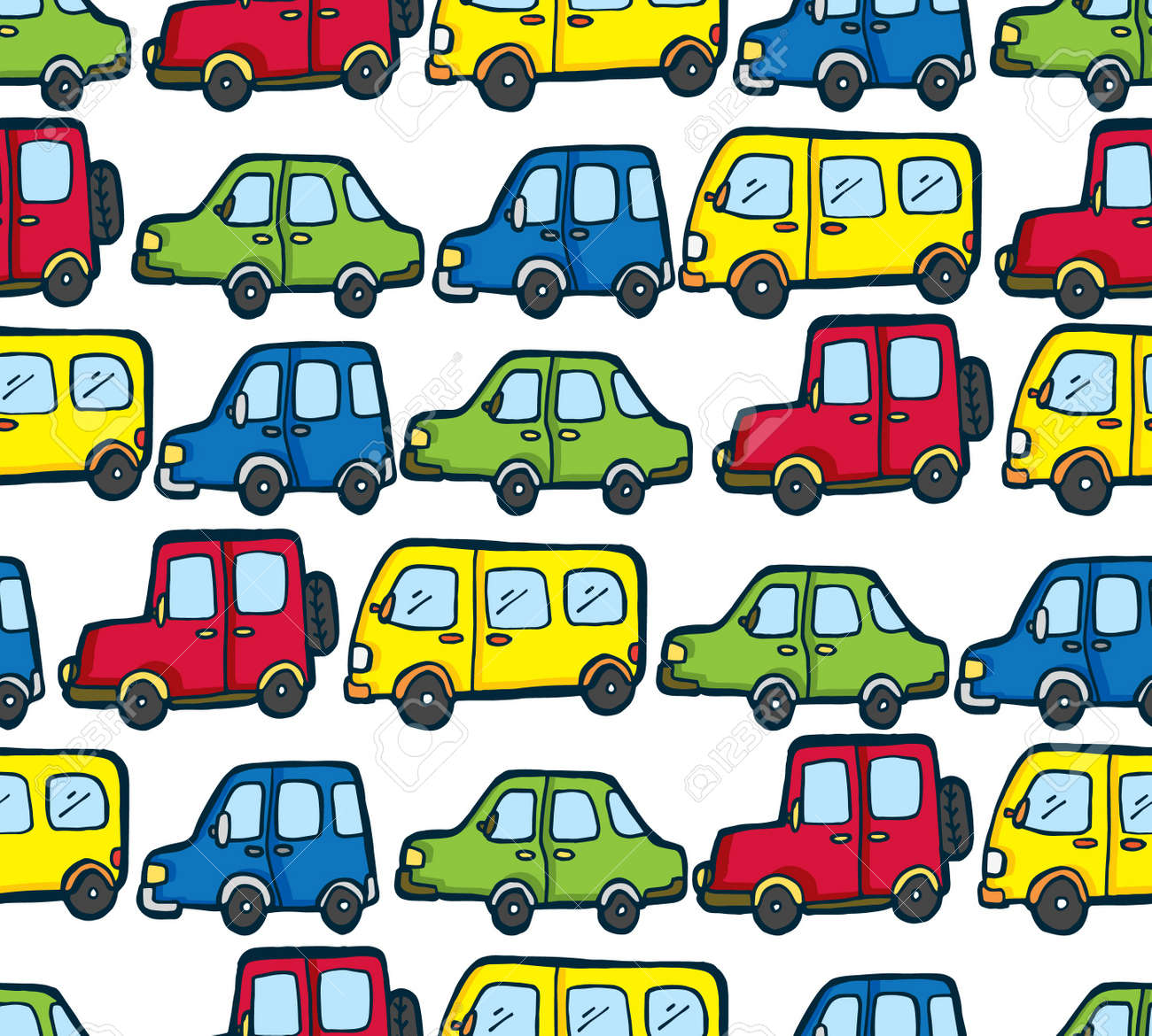 cartoon car pattern royalty free cliparts vectors and stock