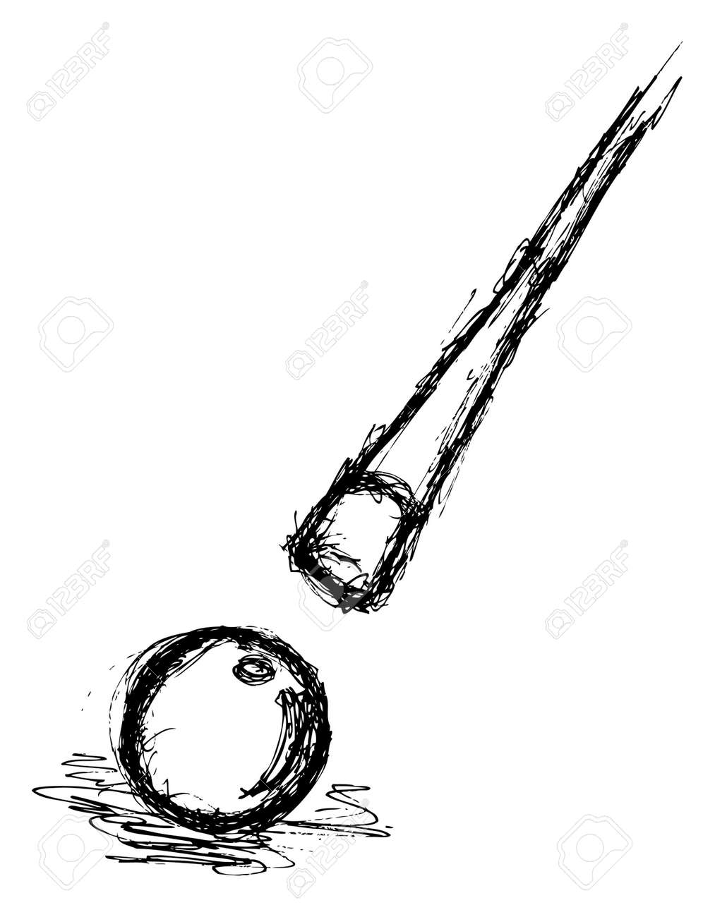 hand drawn pool ball royalty free cliparts vectors and stock