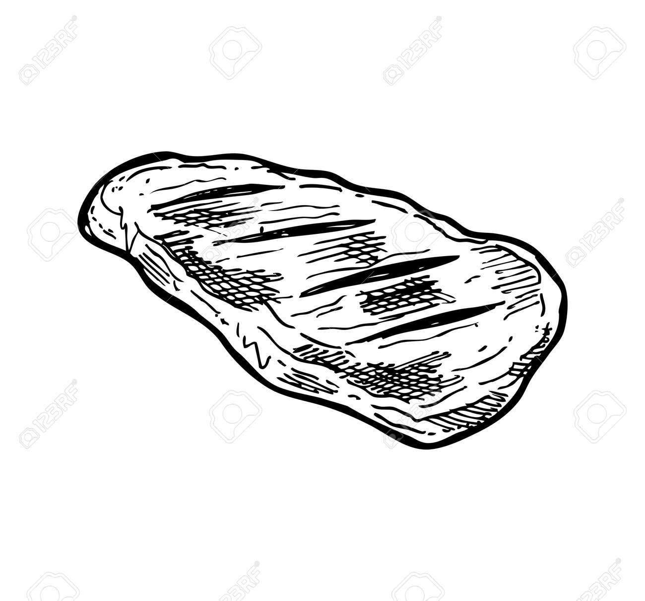t bone steak hand drawn meat steak coloring page