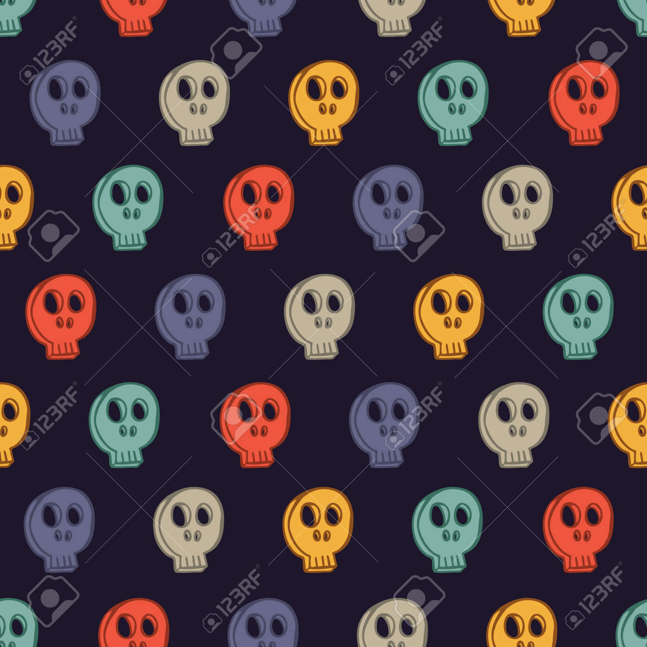 かわいいスカル背景 のイラスト素材 ベクタ Image