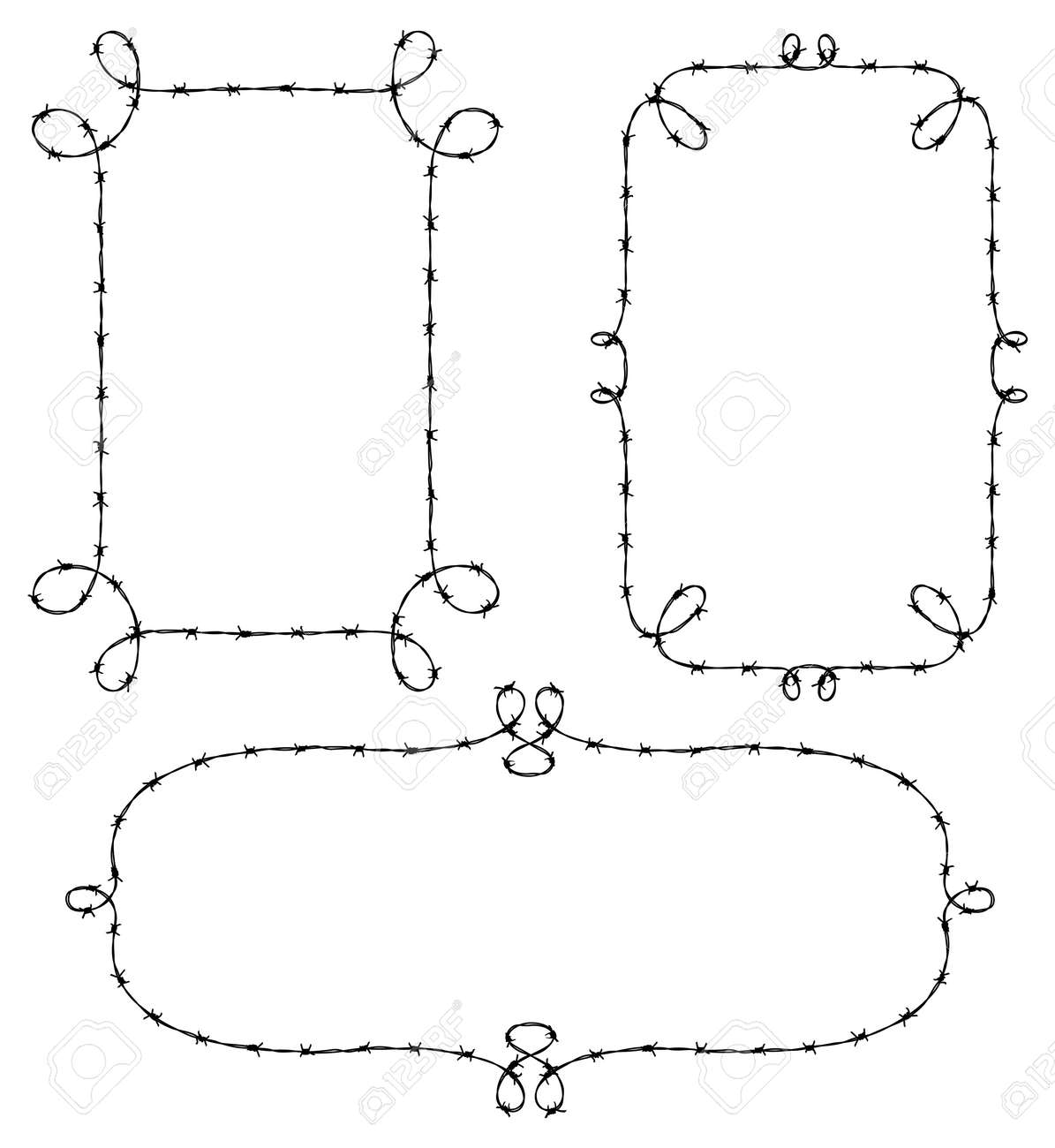 set of wire frame isolated on white background - 85937569 set of wire frame isolated on white background - 85937569