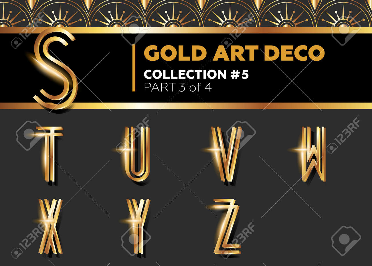 art deco banner