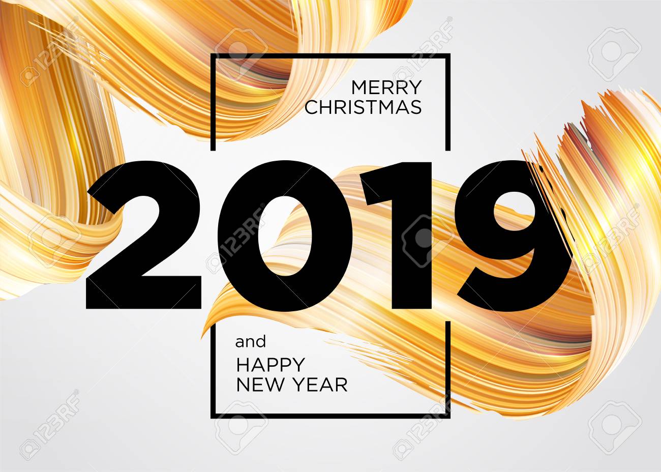 2019 merry christmas and happy new year card design vector background new year cards design