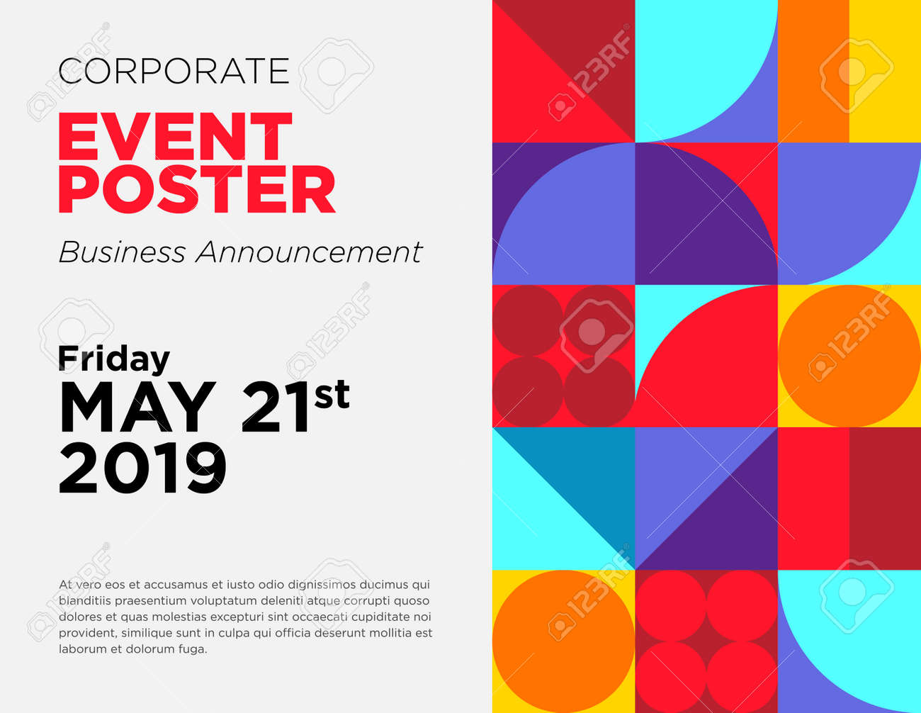 business announcement vector card event poster template with it announcement template