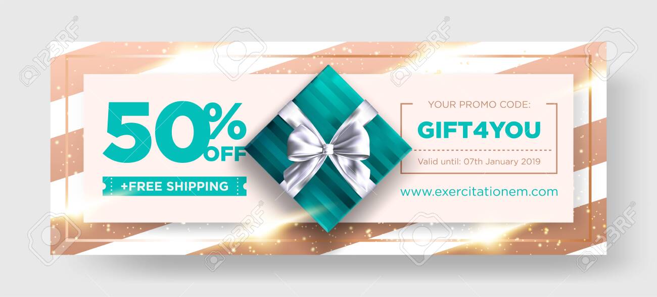 vector birthday gift coupon elegant christmas voucher design birthday voucher