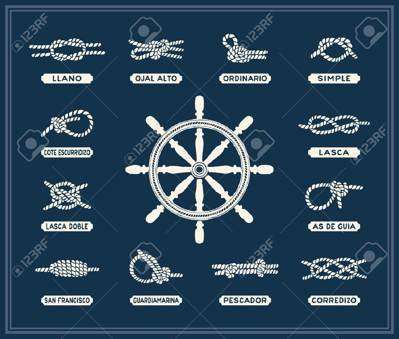 nautical rope knots set royalty free cliparts vectors and stock