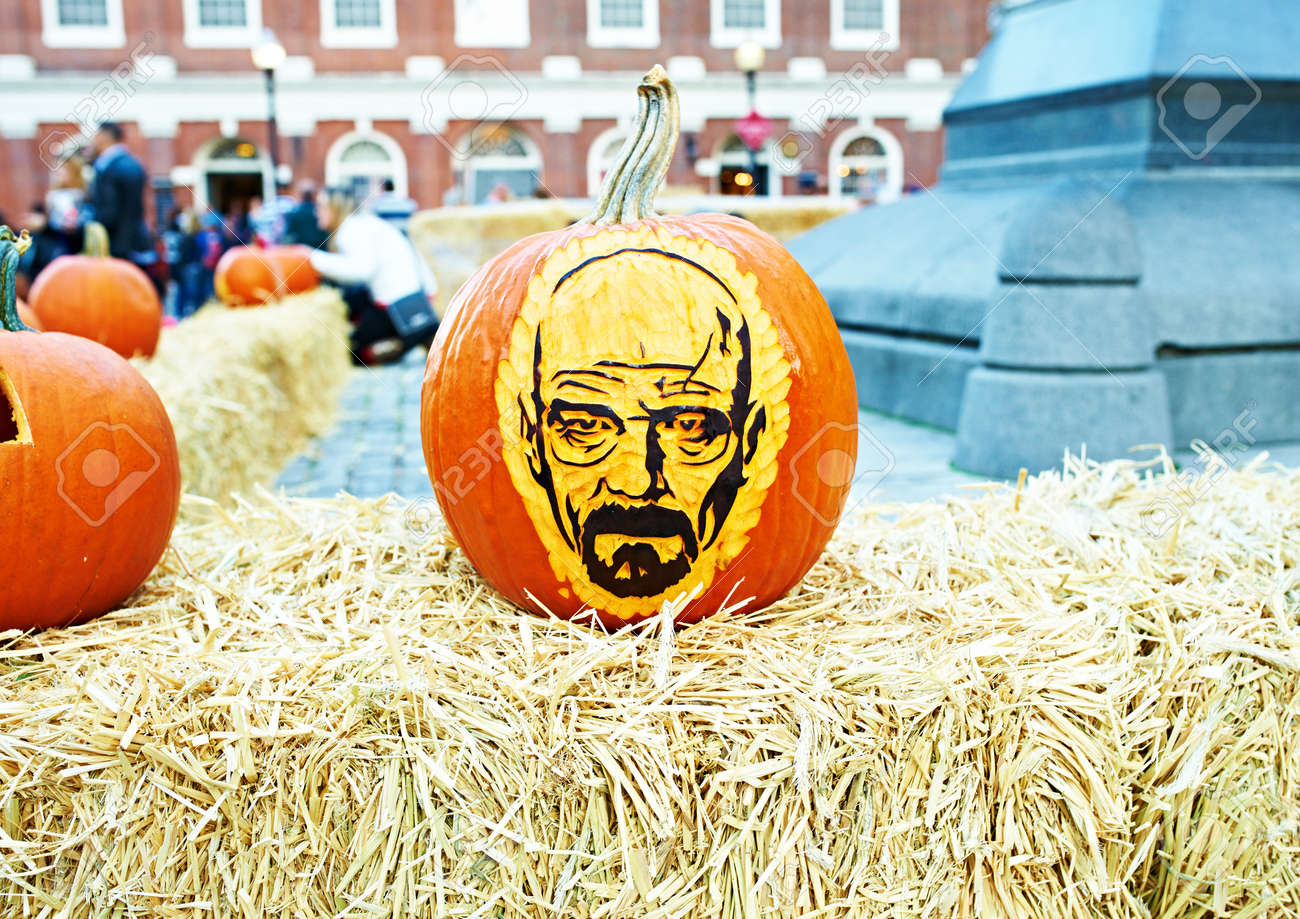 BOSTON, USA , OCTOBER 26 Great Pumpkin Party, halloween festival of creative pumpkins