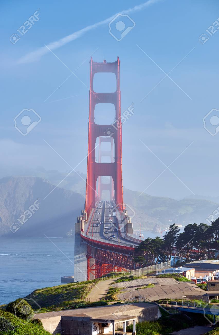 Golden Gate Bridge View From Golden Gate Overlook San Francisco Stock Photo Picture And Royalty Free Image Image 110991729