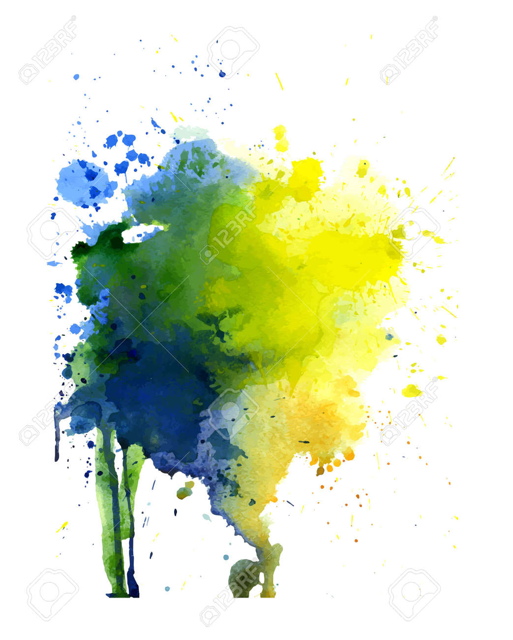 green yellow blue