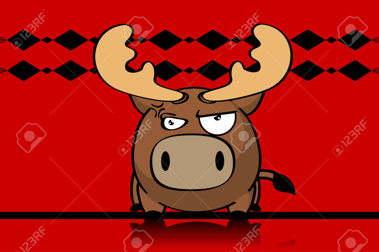 トナカイ ボールかわいい漫画背景ベクトル形式の非常に簡単に編集するには のイラスト素材 ベクタ Image