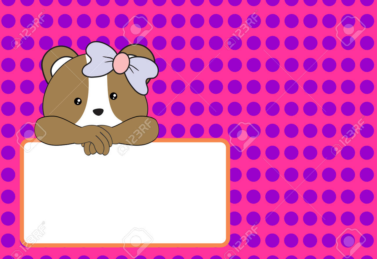 Mignon Bebe Hamster Fille Fond En Format Tres Facile A Modifier Vectoriel Clip Art Libres De Droits Vecteurs Et Illustration Image