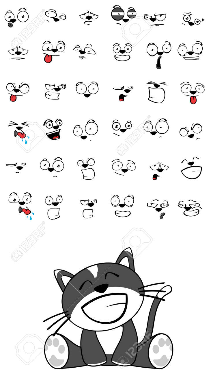 Chat Mignon Termes Et Expressions De Bande Dessinee En Format Tres Facile A Modifier Vectoriel Clip Art Libres De Droits Vecteurs Et Illustration Image