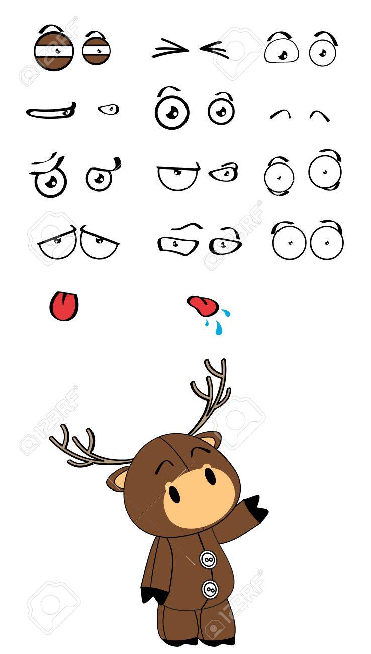鹿ぬいぐるみ漫画式セットをベクトル形式で非常に簡単に編集するには のイラスト素材 ベクタ Image 鹿ぬいぐるみ漫画式セットをベクトル形式で非常に簡単に編集するには のイラスト素材 ベクタ Image