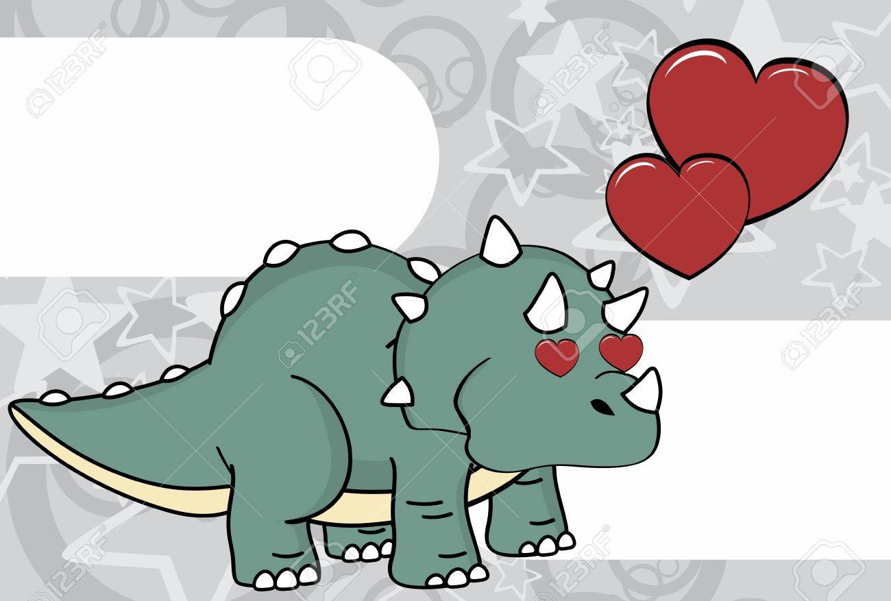 かわいい赤ちゃんトリケラトプス漫画式セットをベクトル形式で非常に簡単に編集するには のイラスト素材 ベクタ Image