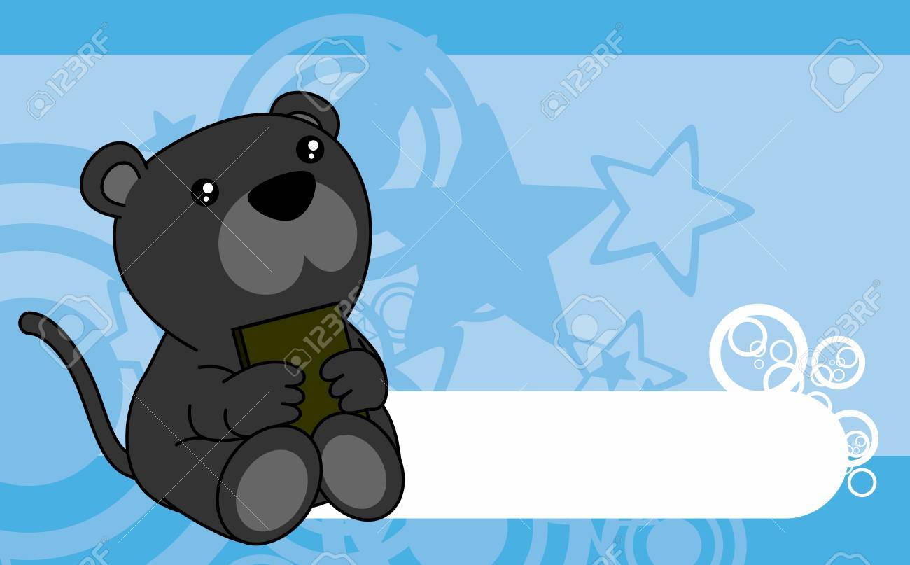 Cute Little Baby Panther Cartoon In Vector Format Very Easy To Edit Royalty Free Cliparts Vectors And Stock Illustration Image