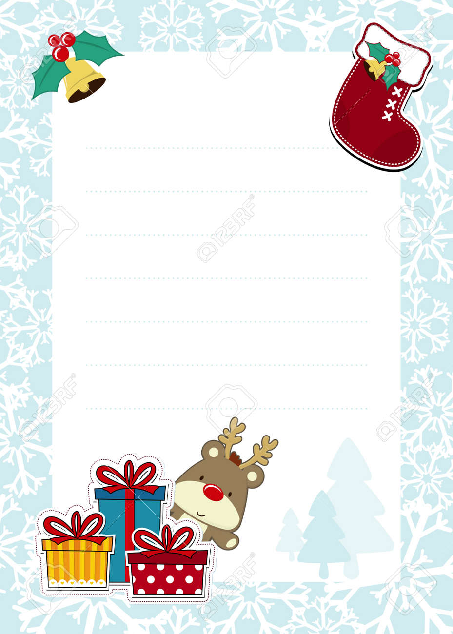 santa letter background template