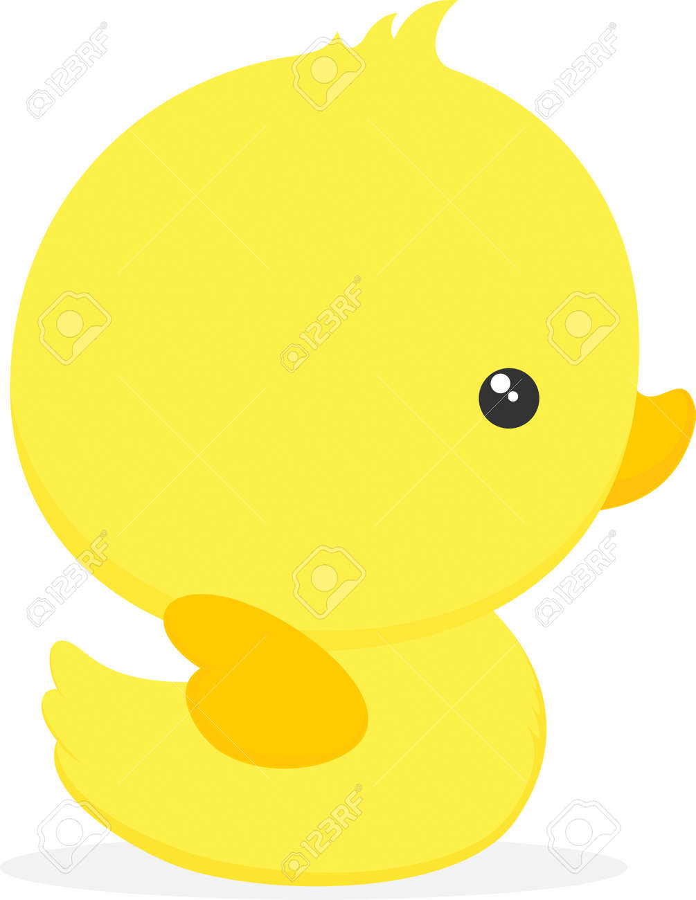 Cute Baby Duck Illustration Isolated On White Background Design