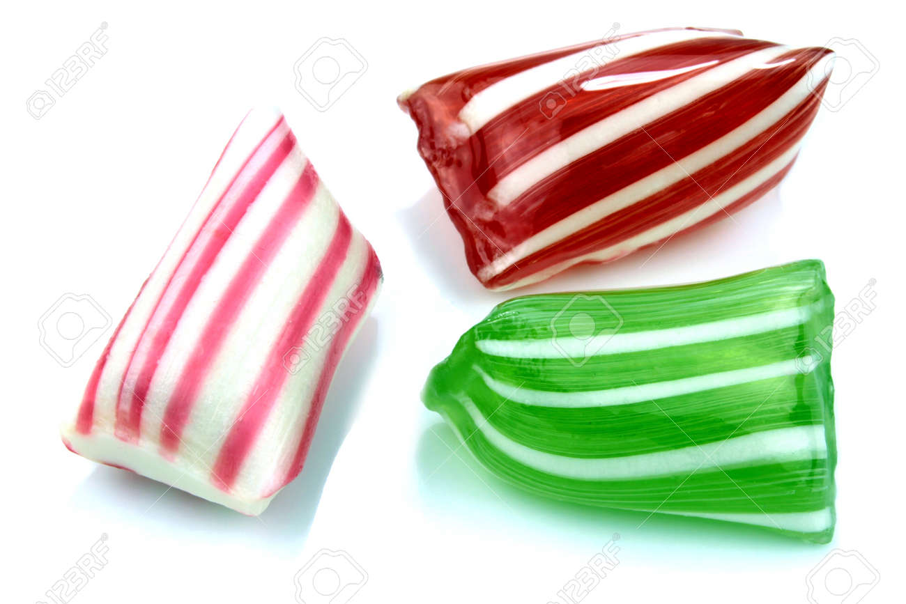 カラフルなストライプの飴玉 の写真素材 画像素材 Image