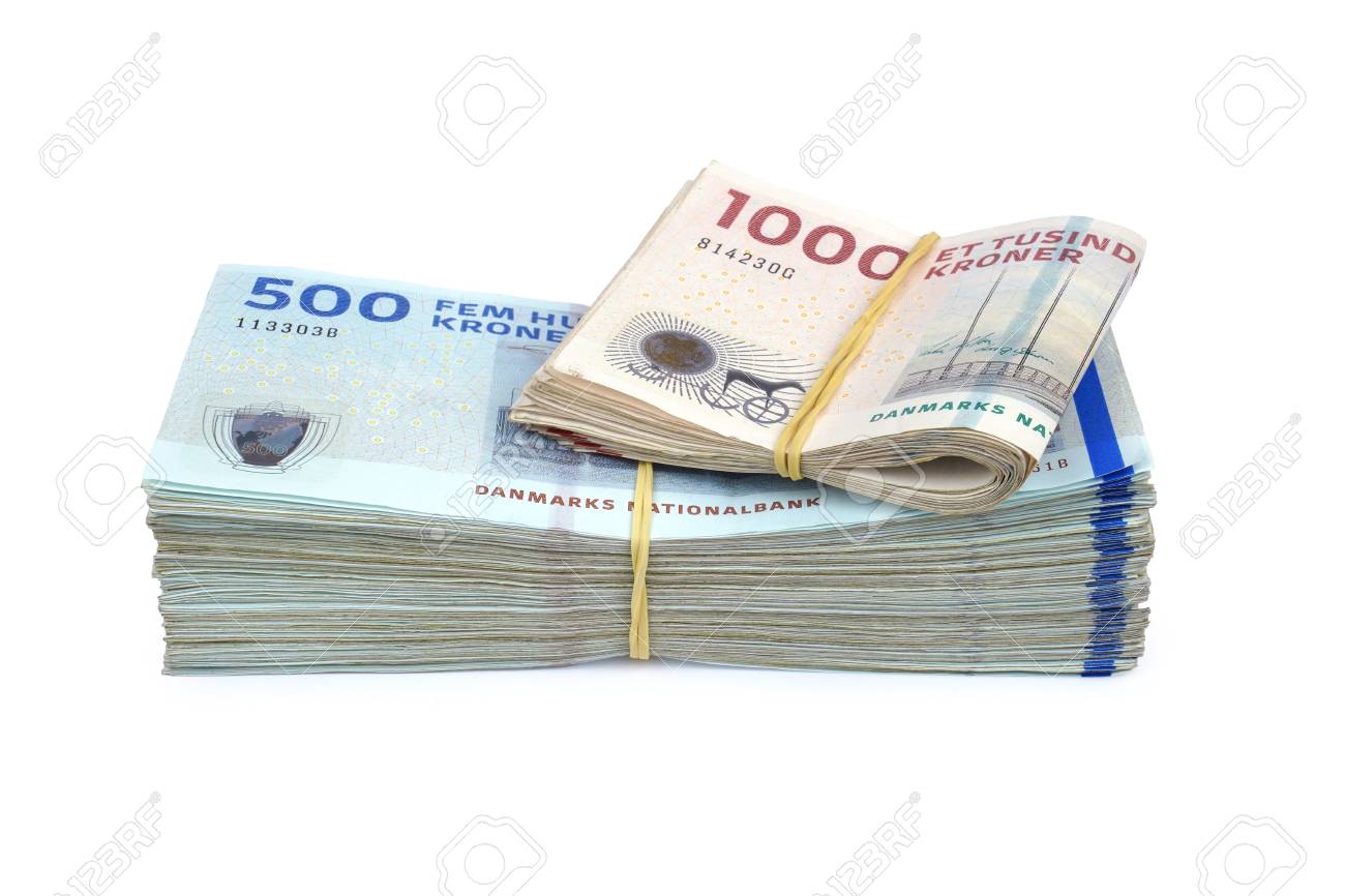 Danish Krone. ( DKK ) 1000 And 500 Krone Banknotes Stock Photo, Picture and  Royalty Free Image. Image 116431029.