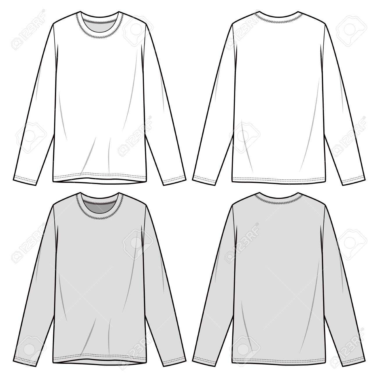 long sleeve tee template
