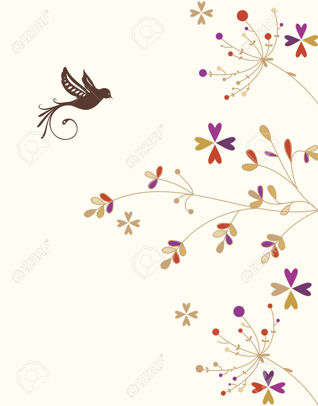 Vector Tree And Bird Illustration Simple And Contemporary Design Royalty Free Cliparts Vectors And Stock Illustration Image
