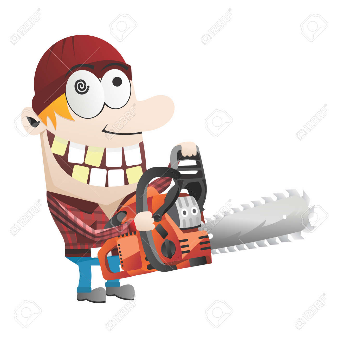 Funny Cartoon Gardner Chainsaw Chopping Down Trees Royalty Free Cliparts Vectors And Stock Illustration Image 60145716 11 cartoon chainsaw premium high res photos. funny cartoon gardner chainsaw chopping down trees