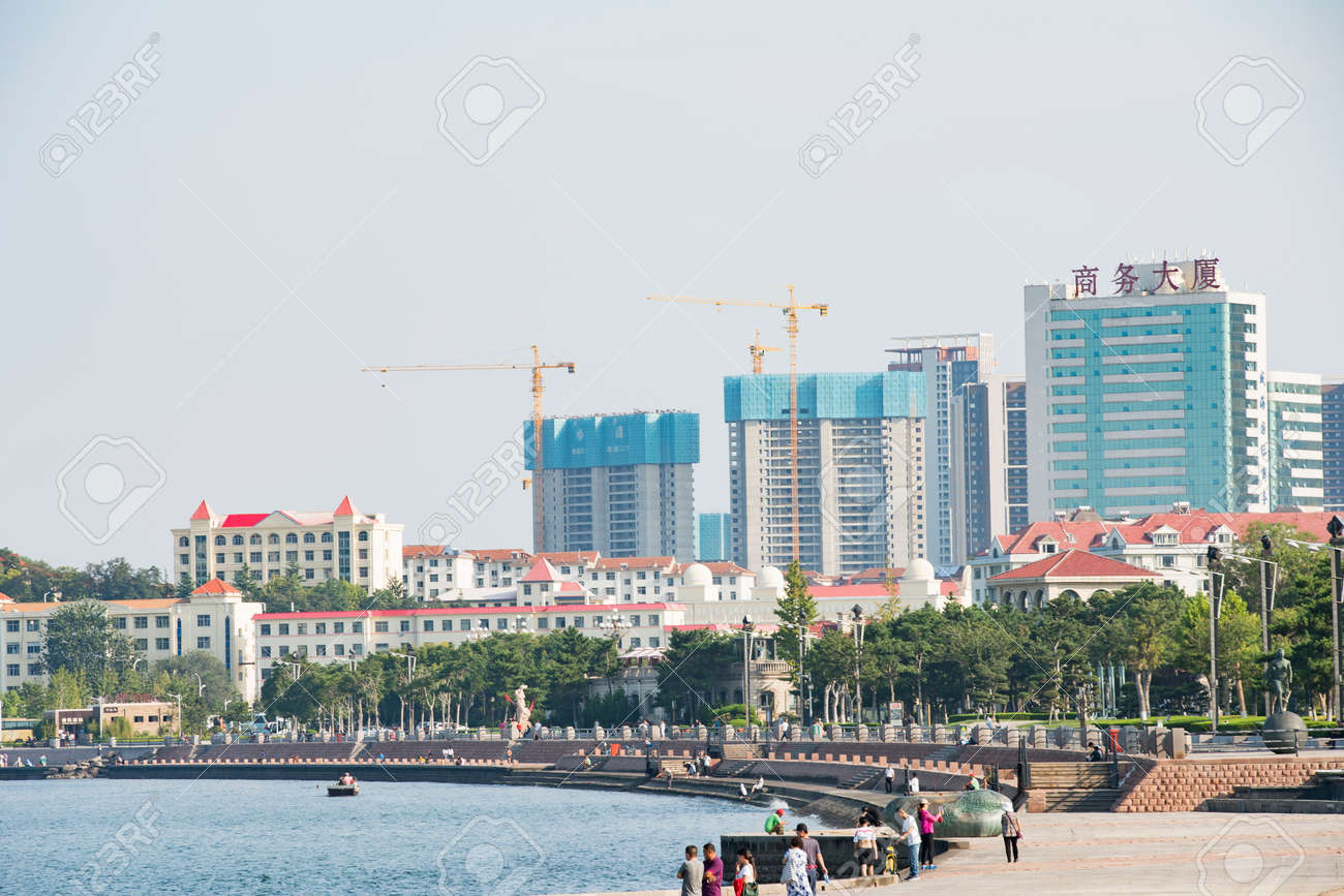 중국 산 동성, 위해시, 해변 경관 로열티 무료 사진, 그림, 이미지 그리고 스톡포토그래피. Image 86462742