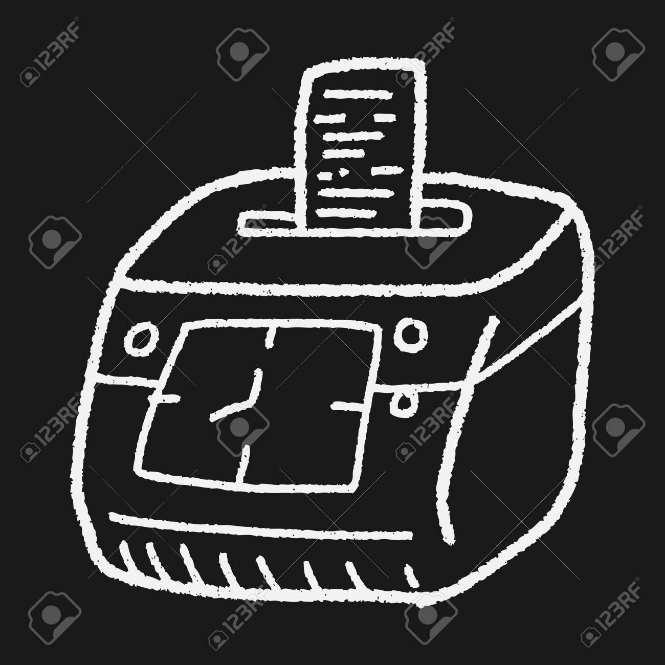 タイム カード落書きのイラスト素材 ベクタ Image