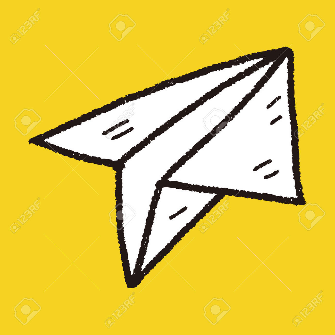紙飛行機落書きのイラスト素材 ベクタ Image