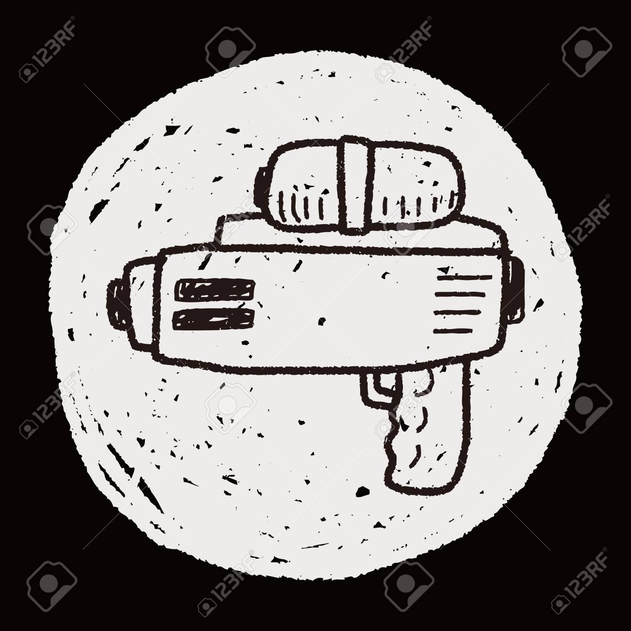 水鉄砲落書きのイラスト素材 ベクタ Image