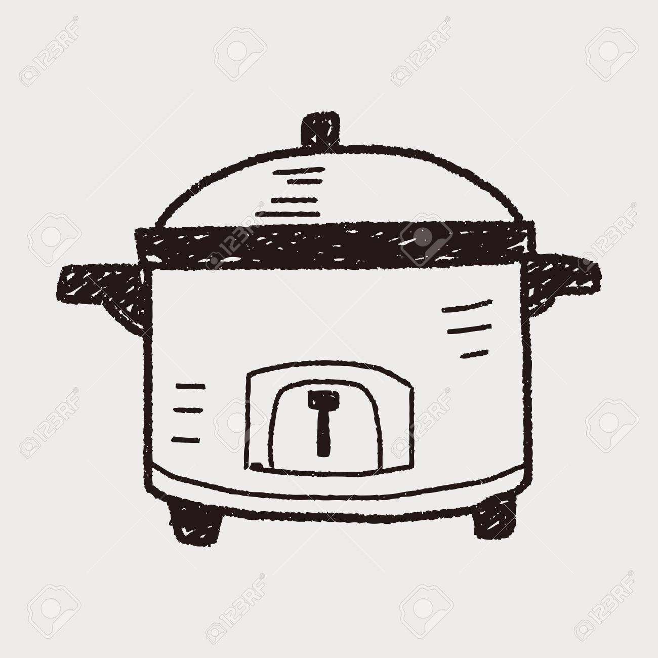 炊飯器の落書きのイラスト素材 ベクタ Image 炊飯器の落書きのイラスト素材 ベクタ Image