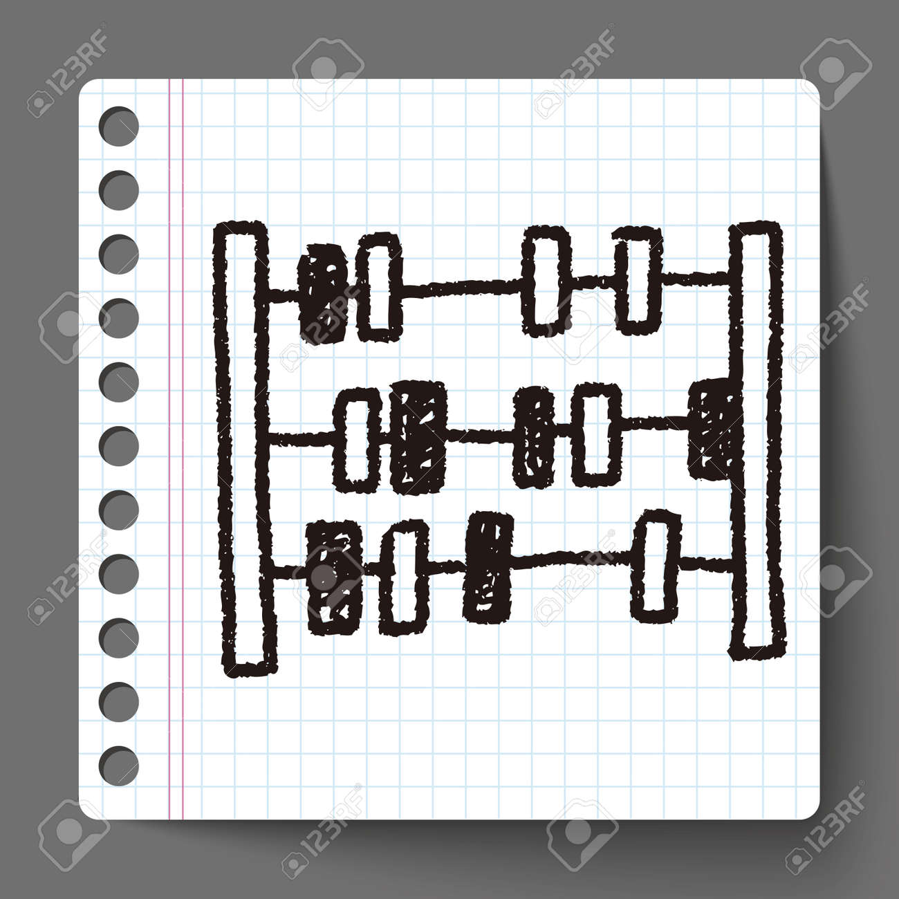 数学おもちゃ落書きのイラスト素材 ベクタ Image