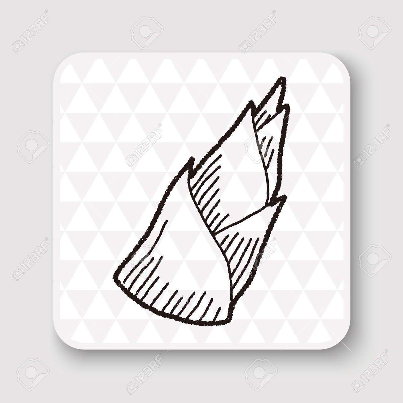 筍の落書きのイラスト素材 ベクタ Image