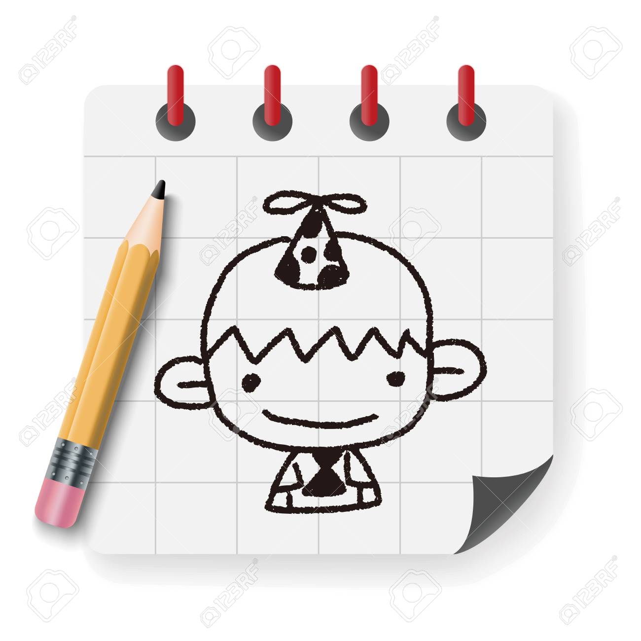 誕生日の男の子を落書き のイラスト素材 ベクタ Image 誕生日の男の子を落書き のイラスト素材 ベクタ Image