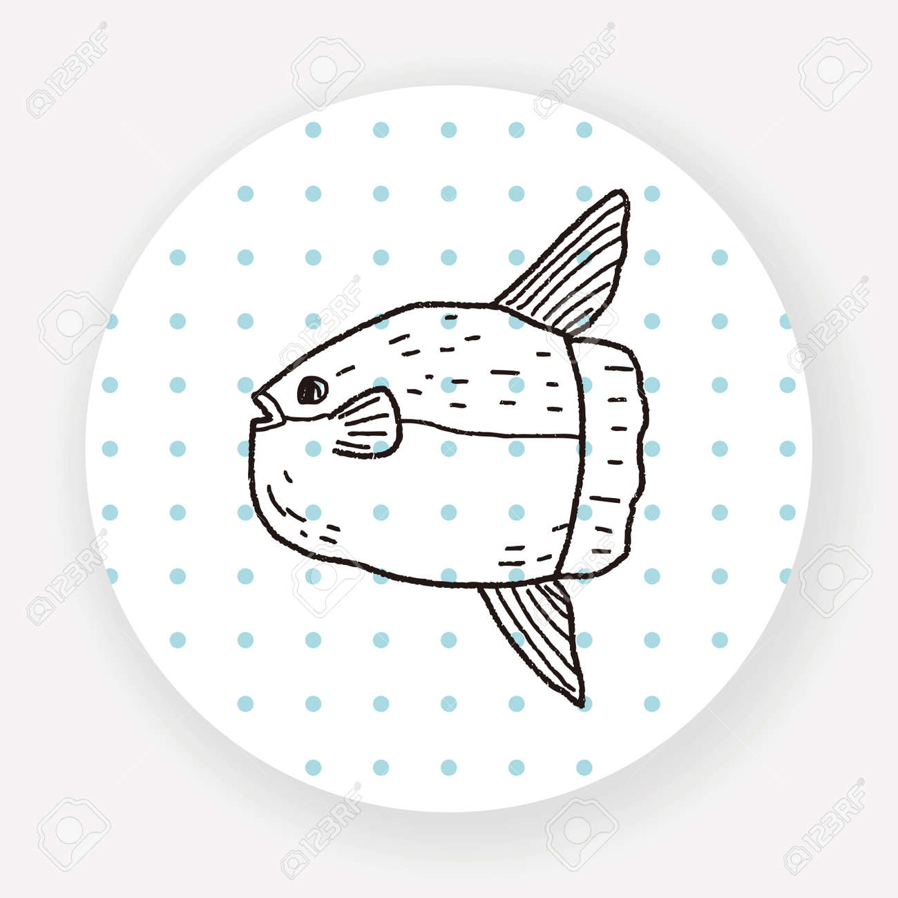 マンボウの落書きのイラスト素材 ベクタ Image 54787868