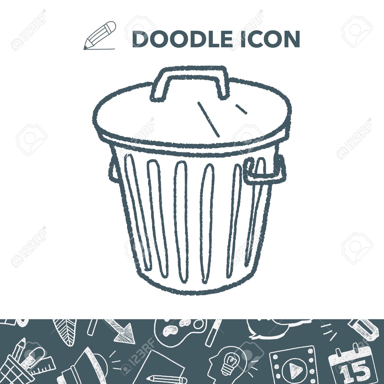 ゴミ箱に落書きできます のイラスト素材 ベクタ Image 4384