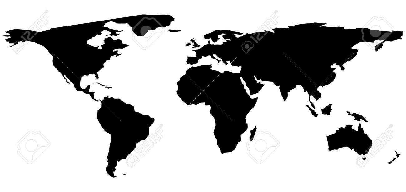 world map black