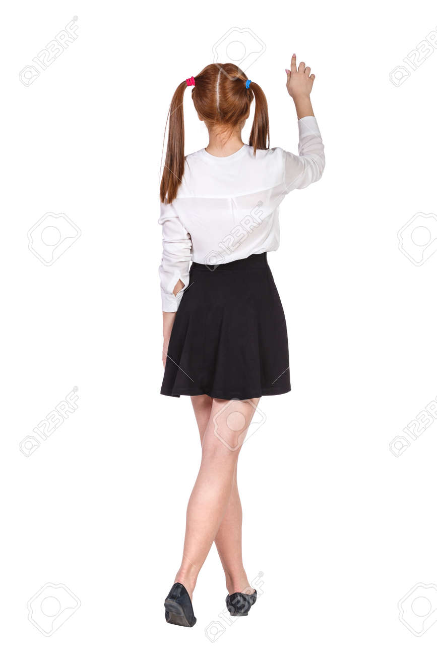 フォーマルな服装で 10 代女子高生の完全な長さの肖像画 の写真素材 画像素材 Image
