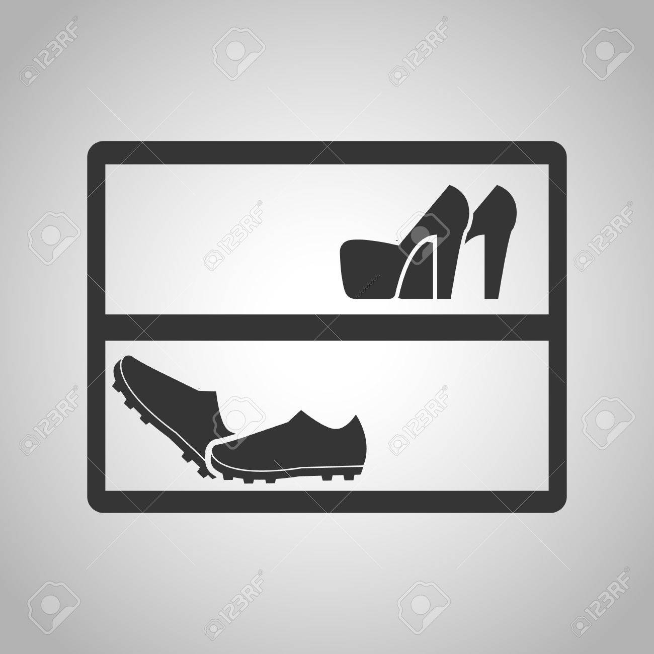 shoes rack vector