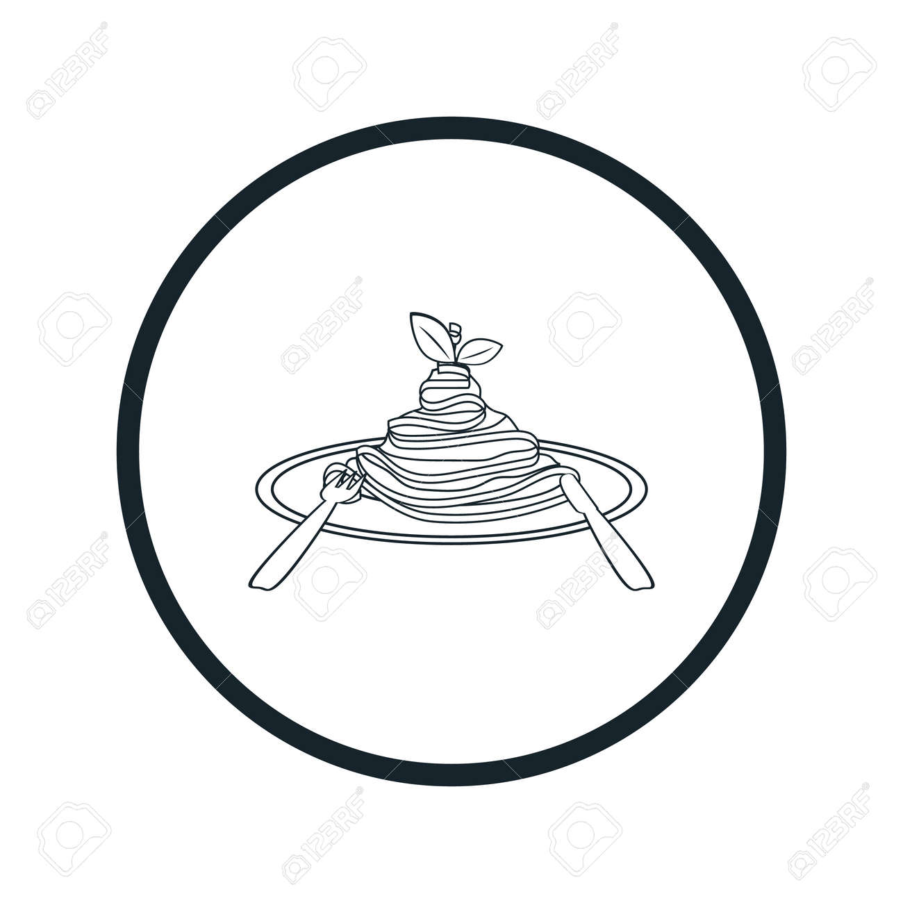 パスタ アイコンのイラスト素材 ベクタ Image パスタ アイコンのイラスト素材 ベクタ Image