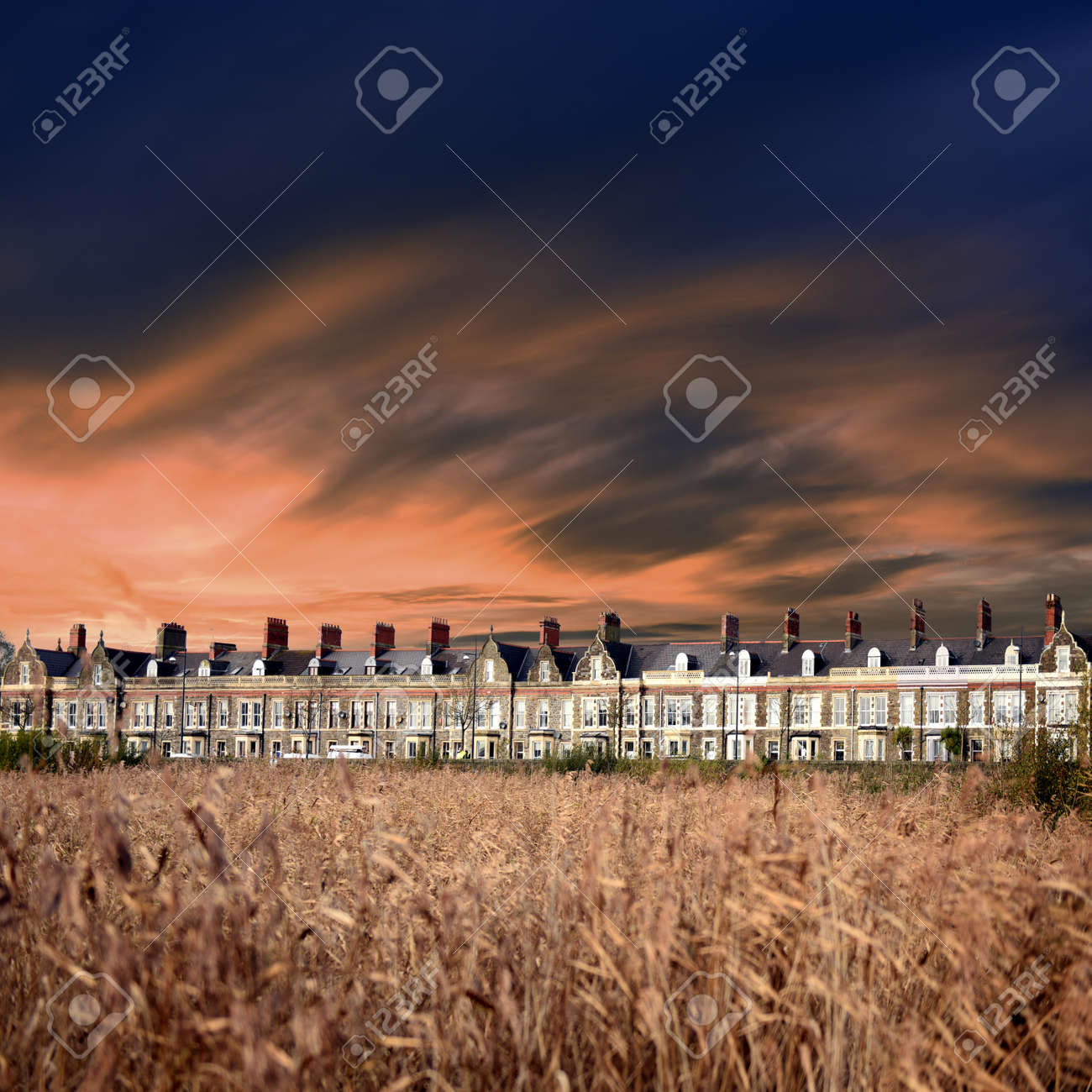 Traditional Row Of Terraced Houses In Cardiff England South Stock Photo Picture And Royalty Free Image Image 91397622