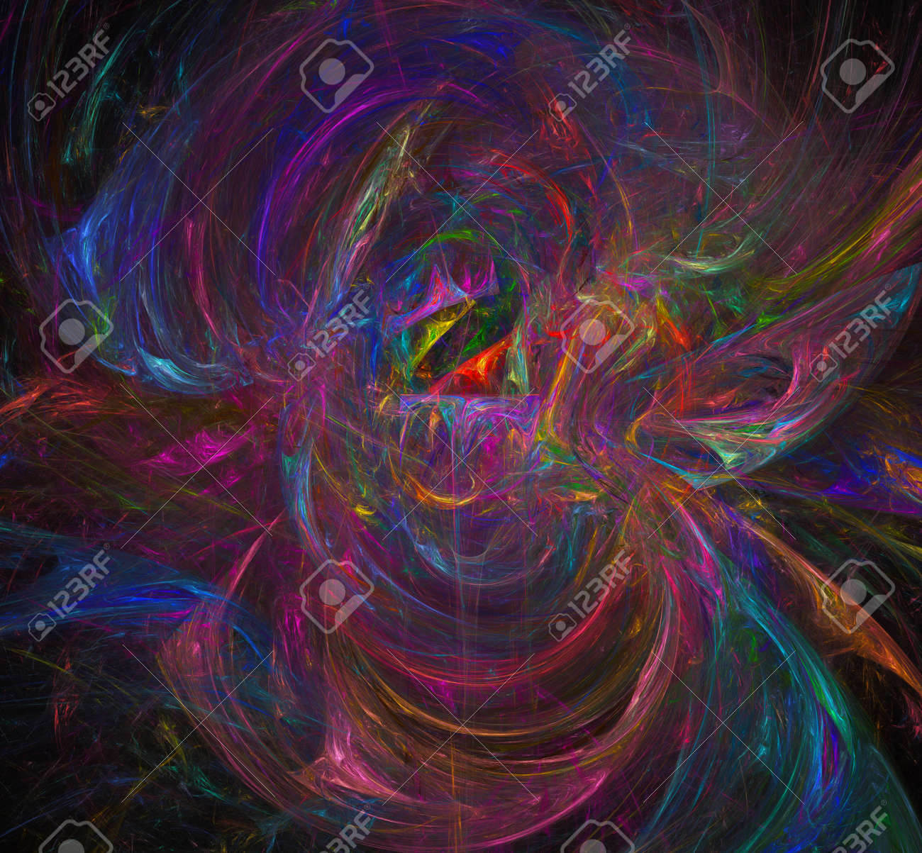 カラフルな抽象的なフラクタル画像 デスクトップの壁紙 創造的なデジタル アート の写真素材 画像素材 Image