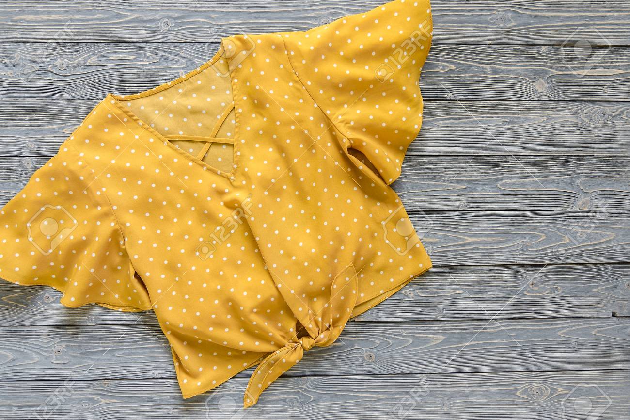 womens yellow blouse