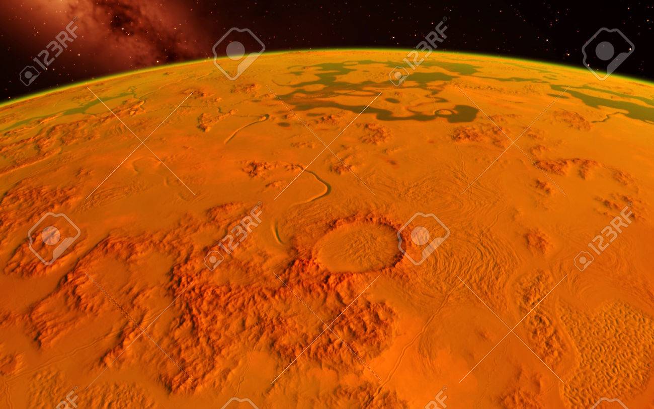 Mars Scientific illustration - planetary landscape far away from Earth in deep space - 38510983 Mars Scientific illustration - planetary landscape far away from Earth in deep space - 38510983
