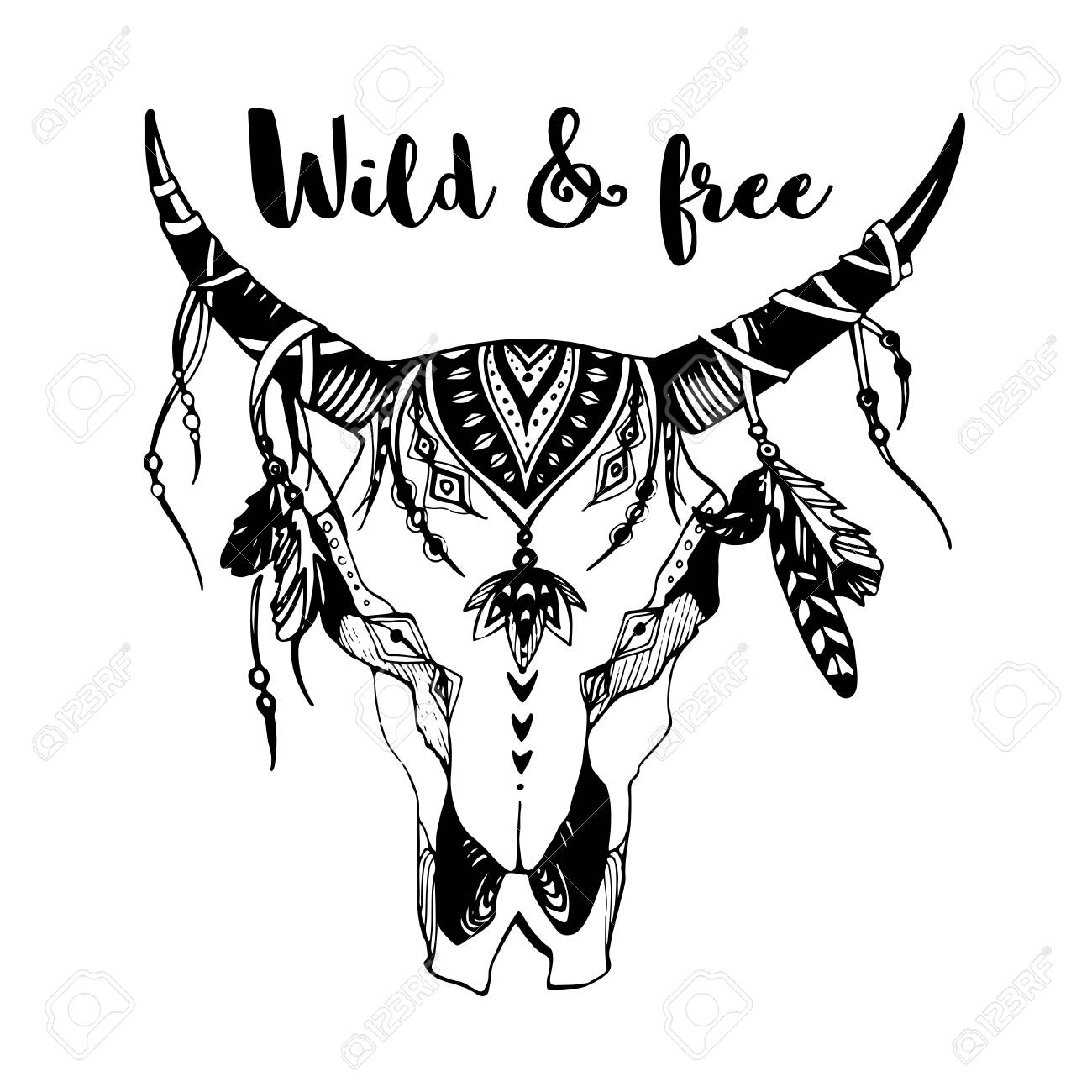 自由奔放に生きるシックなイメージのファッション イラスト自由奔放に生きるスタイル T シャツ 招待状 ポスター手描き下ろし画像のイラスト素材 ベクタ Image