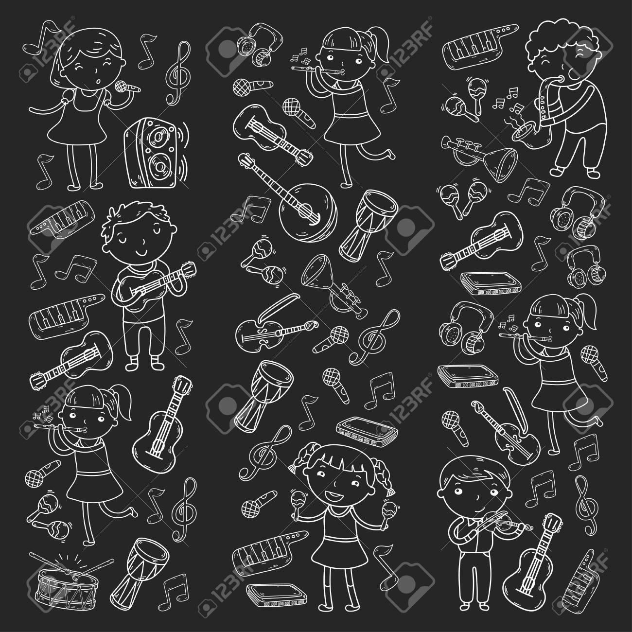 子供のための音楽学校 ベクトルイラスト 歌を歌う子供たち 楽器を演奏落書きアイコンコレクション イラスト子供のための音楽レッスン のイラスト素材 ベクタ Image 子供のための音楽学校 ベクトルイラスト 歌を歌う子供たち 楽器を演奏落書きアイコンコレクション イラスト子供のための音楽レッスン のイラスト素材 ベクタ Image