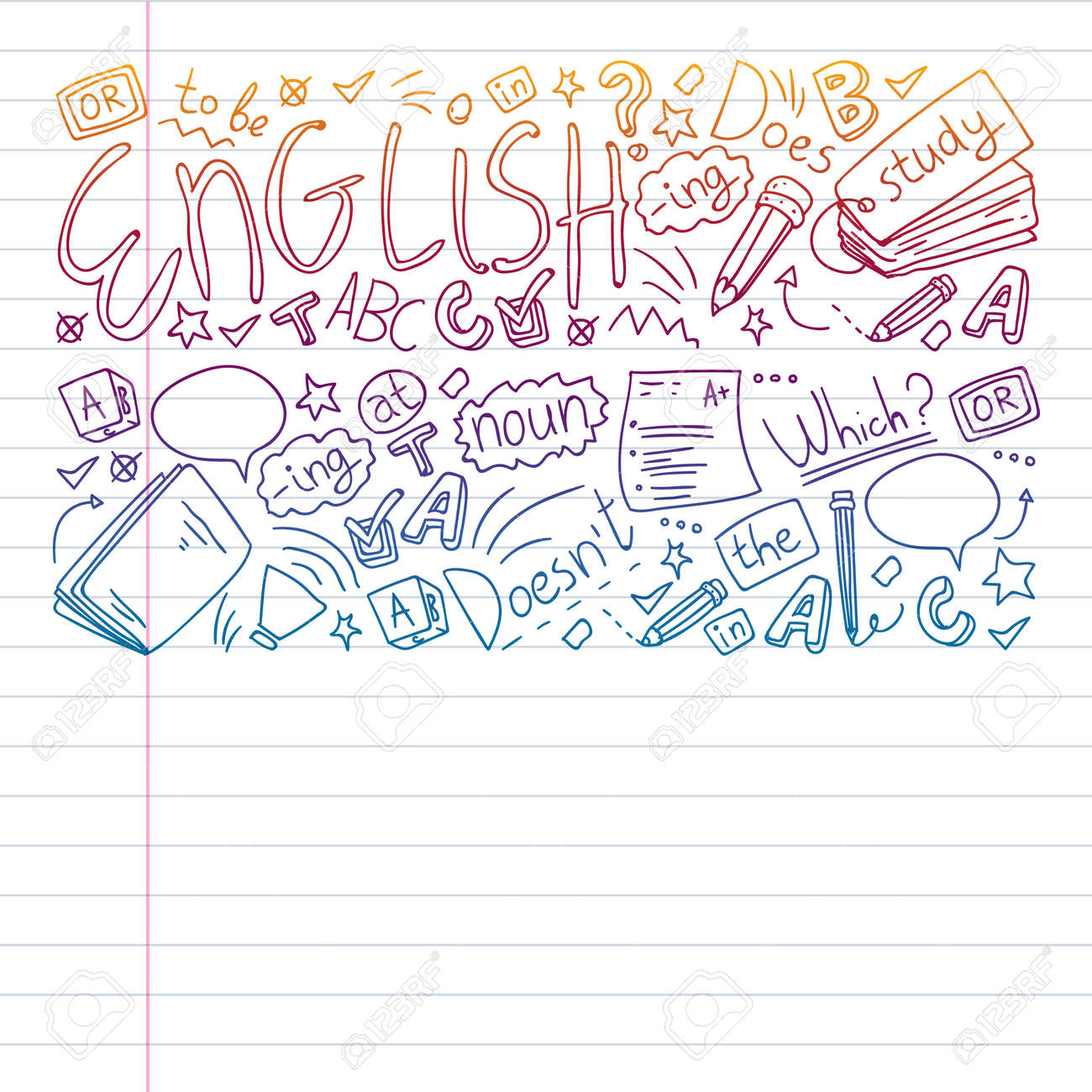 英語コース 英語学習の落書きベクトル概念図 のイラスト素材 ベクタ Image 英語コース 英語学習の落書きベクトル概念図 のイラスト素材 ベクタ Image