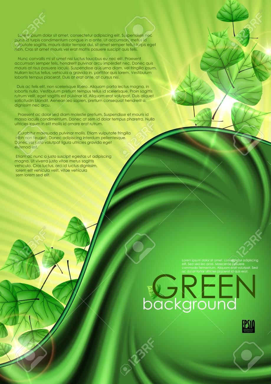エコ緑の背景の葉ベクター イラストのイラスト素材 ベクタ Image